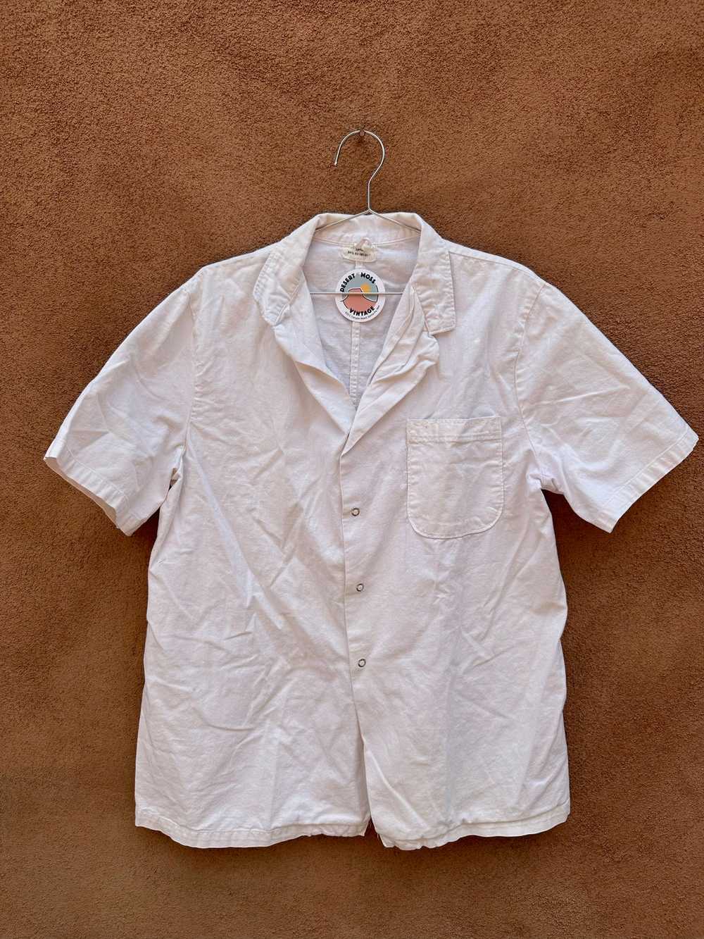 White Cotton Naval Issue Mess Hall Shirt - image 1