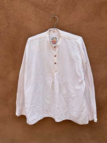 White Cotton Peasant Shirt/Blouse