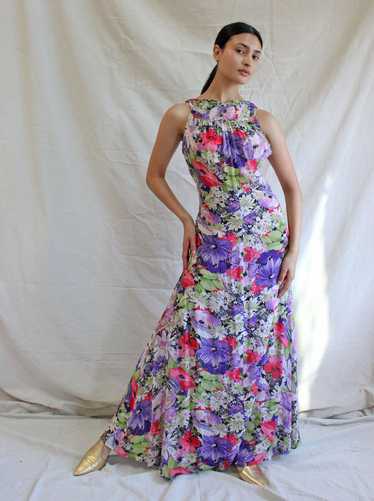 30s Watercolor Floral Gown