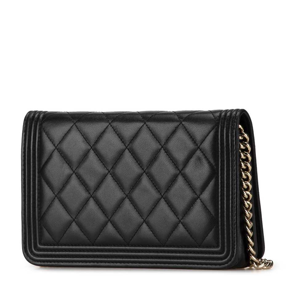 Product Details Chanel Black Lambskin Boy Wallet … - image 2