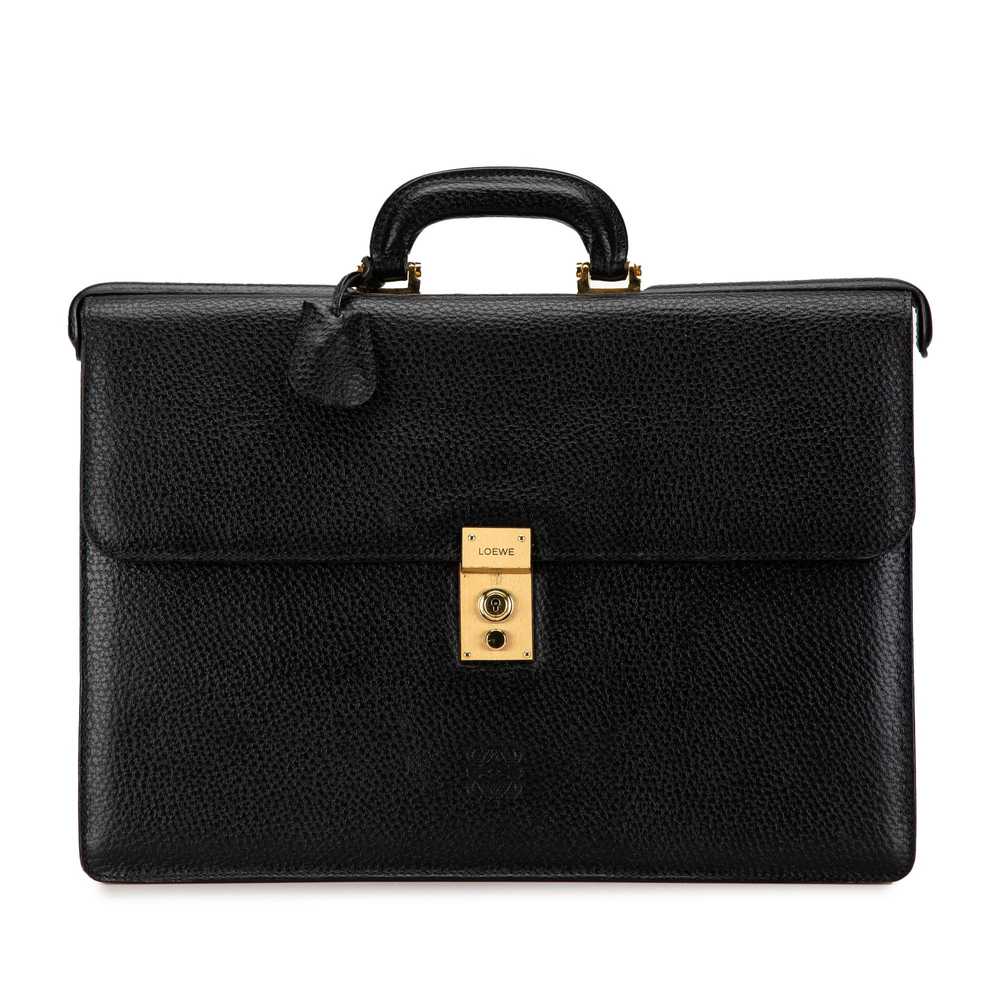 Product Details Black Calfskin Leather Anagram Bu… - image 1