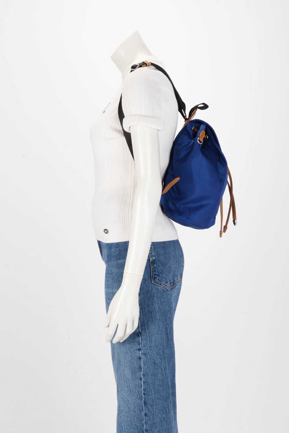 Prada Bluette Nylon & Saffiano Small Backpack - image 7