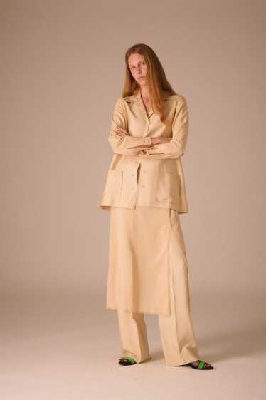 Halston Raw Silk Ecru Ensemble