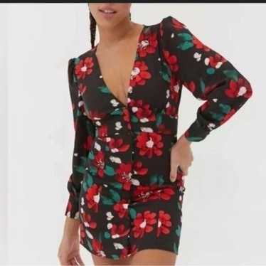 Urban Outfitters plunge neckline floral dress size