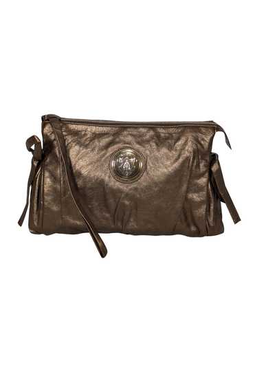 Gucci - Golden Bronze Leather Clutch