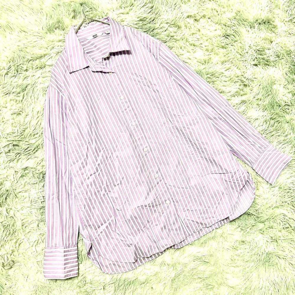 【UNIQLO UNIQLO】Cotton Striped Shirt (M) Loose Fit… - image 1