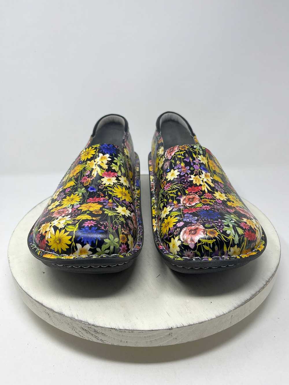 Alegria Size 44 (12.5/13) Black Multi Floral Shoes - image 2