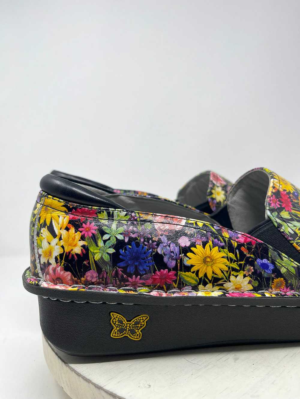 Alegria Size 44 (12.5/13) Black Multi Floral Shoes - image 3