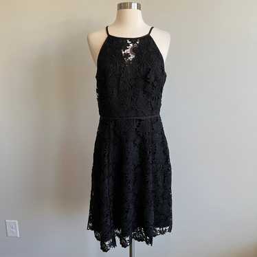 White House Black Market Lace Overlay Dress Fit Fl