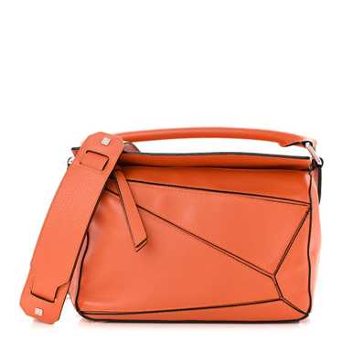 LOEWE Calfskin Small Puzzle Bag Coral