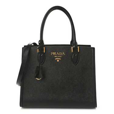 PRADA Saffiano Soft Calfskin Large Tote Black