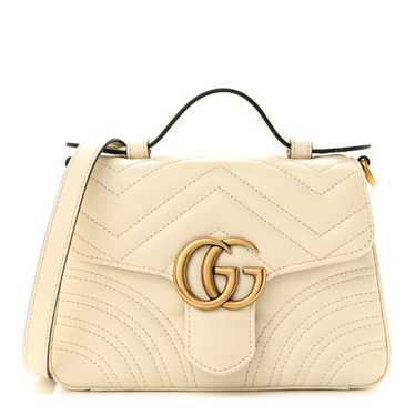 GUCCI Calfskin Matelasse Mini GG Marmont Top Hand… - image 1