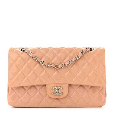 CHANEL Patent Quilted Medium Double Flap Light Pi… - image 1