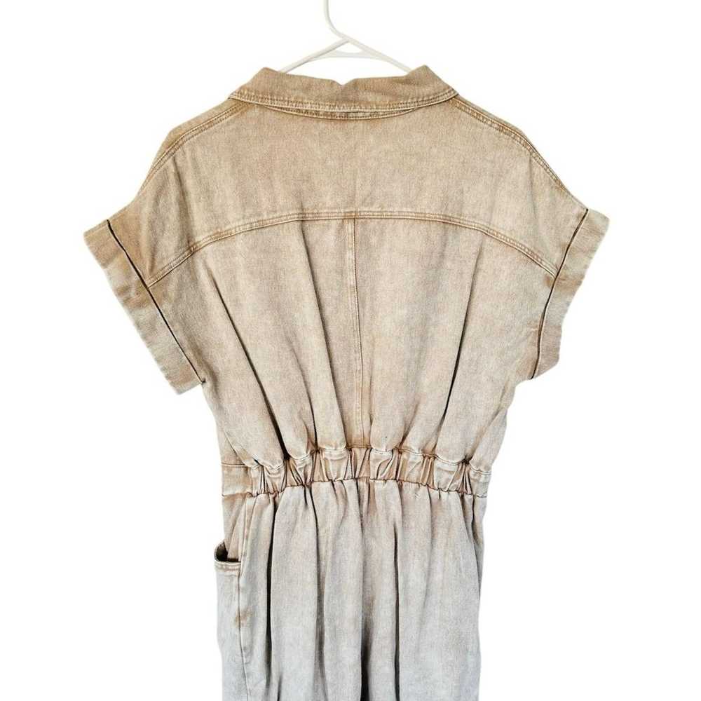 She+Sky Desert Sand Washed Denim Button Romper Si… - image 8