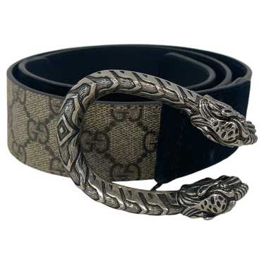 GUCCI/Belt/Monogram/Leather/BLK/Dionysus 80cm, 32i