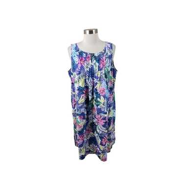 J. Jill Love Linen Purple Tropical Floral Linen Sh