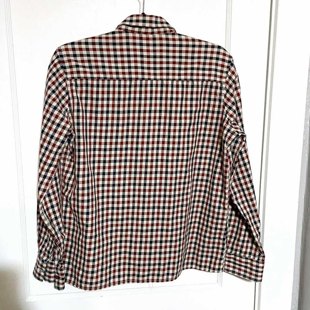 Aquascutum Women Blue Red Check Long Sleeve Butto… - image 4