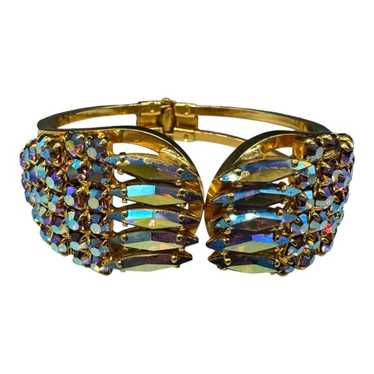 Aurora Borealis Rhinestone Clamper Bracelet - image 1