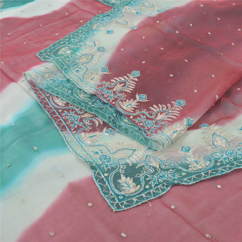 Sanskriti Vintage Dupatta Long Stole Pure Georget… - image 2