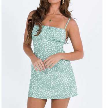 Princess Polly TALLIE MINI DRESS GREEN FLORAL Size