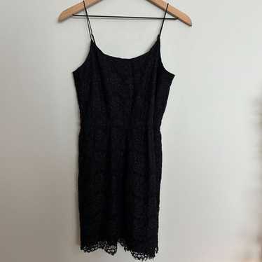 Madewell Black Lace Strappy Mini Dress