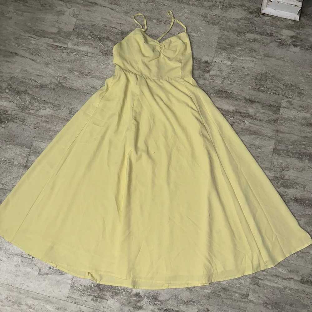 Remember Me Sweetly Light Yellow Sleeveless Midi … - image 1