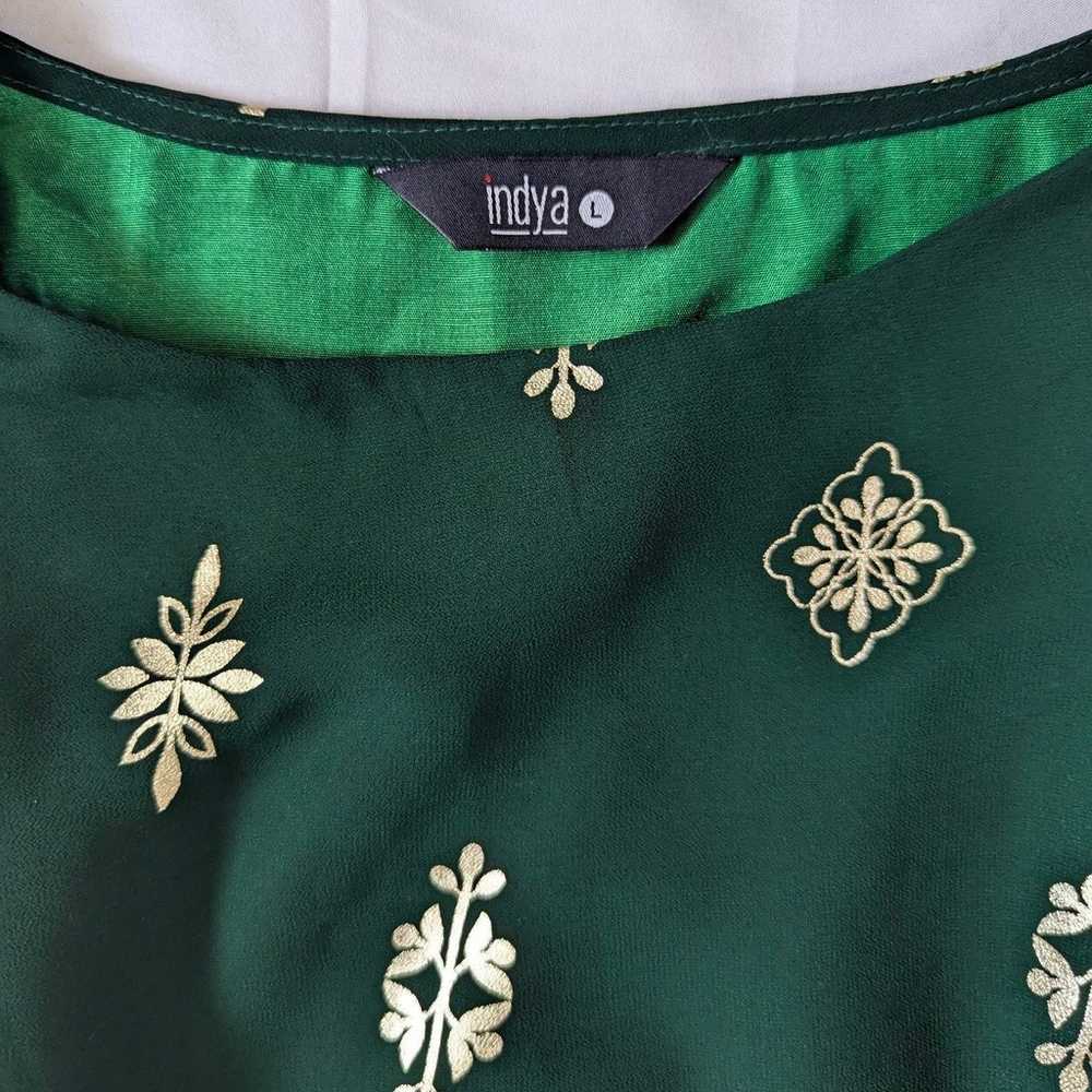 Green Kurta Kurti | Indian Top - image 3