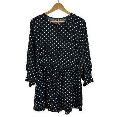 Zara Black and White Polka Dot Romper Size Large