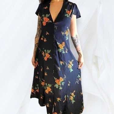 Molly + Miley (S) Navy Floral Dress - image 1