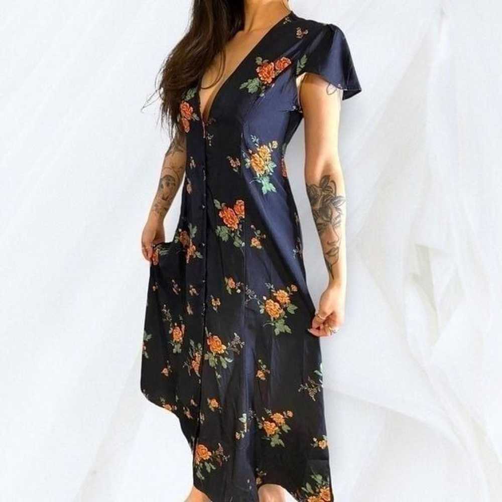 Molly + Miley (S) Navy Floral Dress - image 3