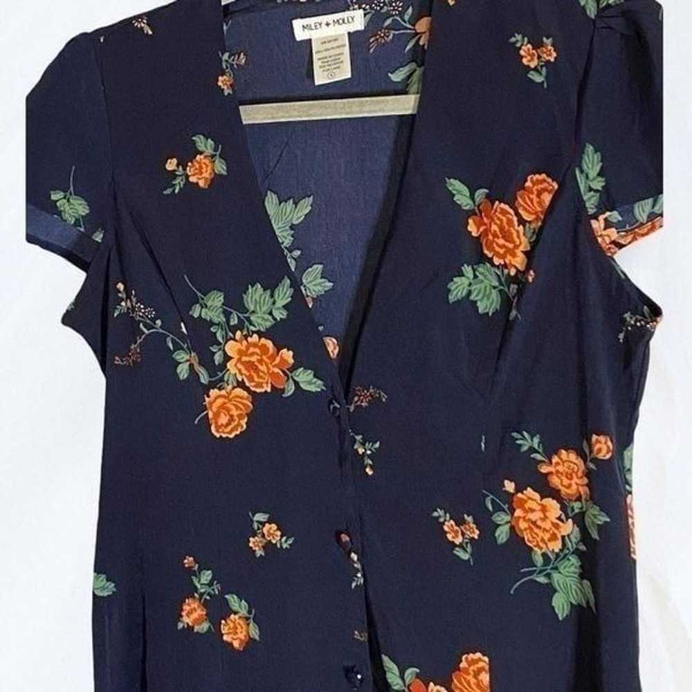 Molly + Miley (S) Navy Floral Dress - image 7