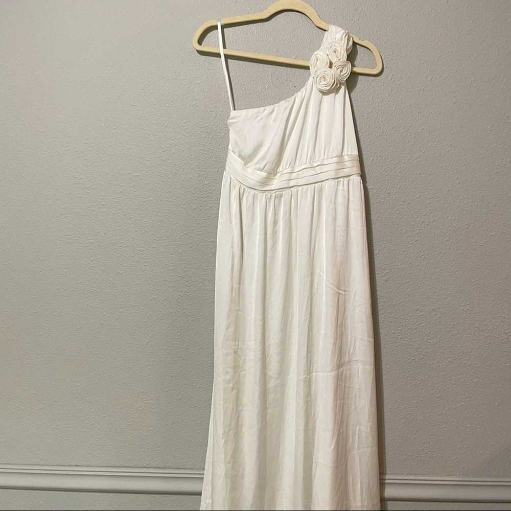 Tevolio Cream Satin One Shoulder Maxi Formal Dres… - image 5