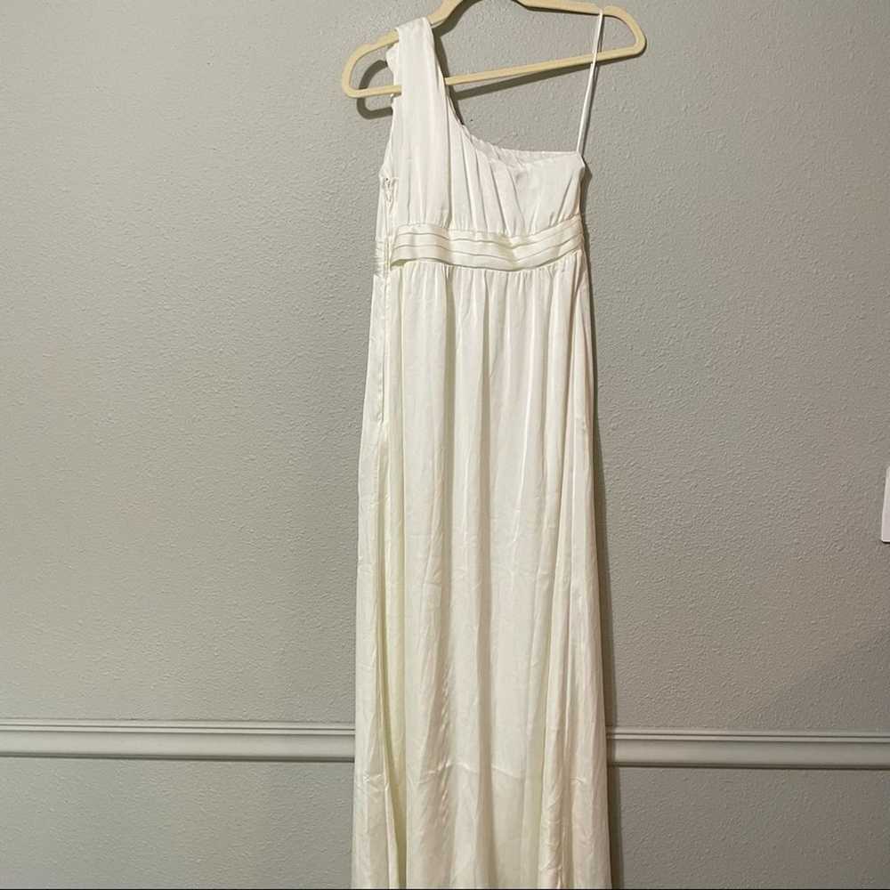 Tevolio Cream Satin One Shoulder Maxi Formal Dres… - image 7