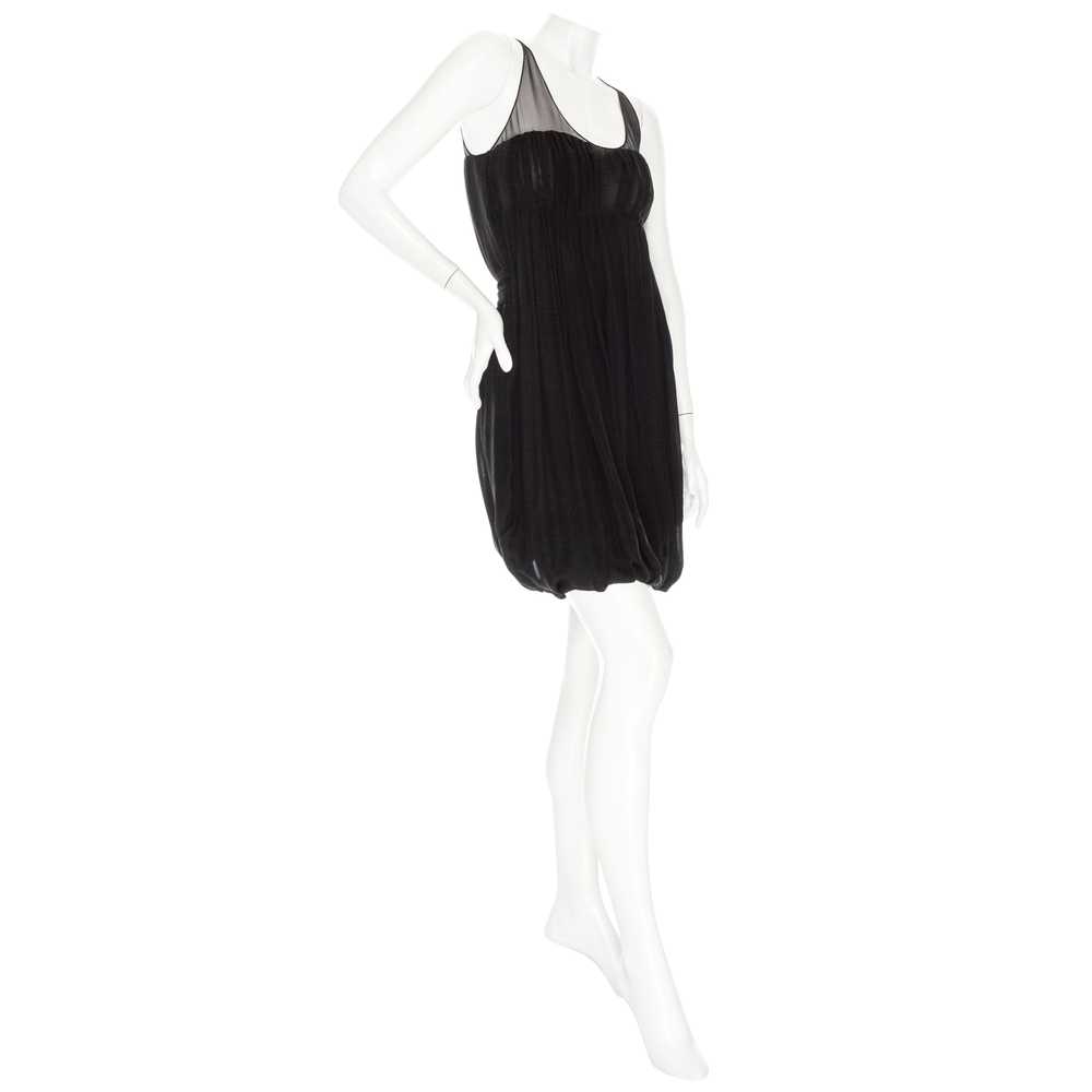 Vintage Black Silk Chiffon Sleeveless Dress and S… - image 6