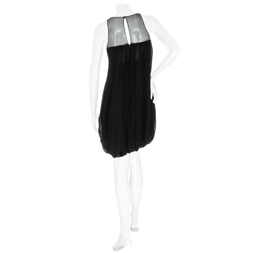 Vintage Black Silk Chiffon Sleeveless Dress and S… - image 8