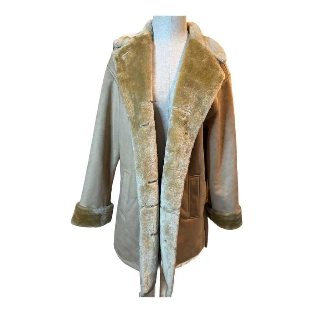 Vintage Fleet Street Women's Faux Fur Lined Tan O… - image 3