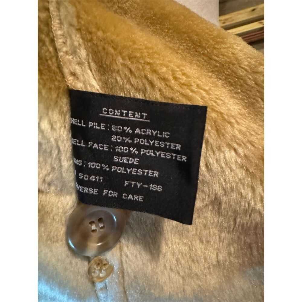 Vintage Fleet Street Women's Faux Fur Lined Tan O… - image 9