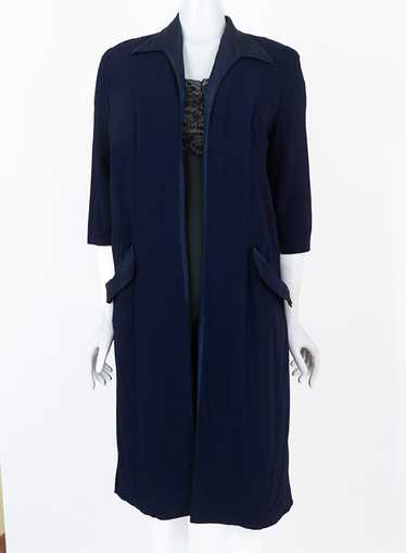 1940s Rayon and Satin Evening Coat