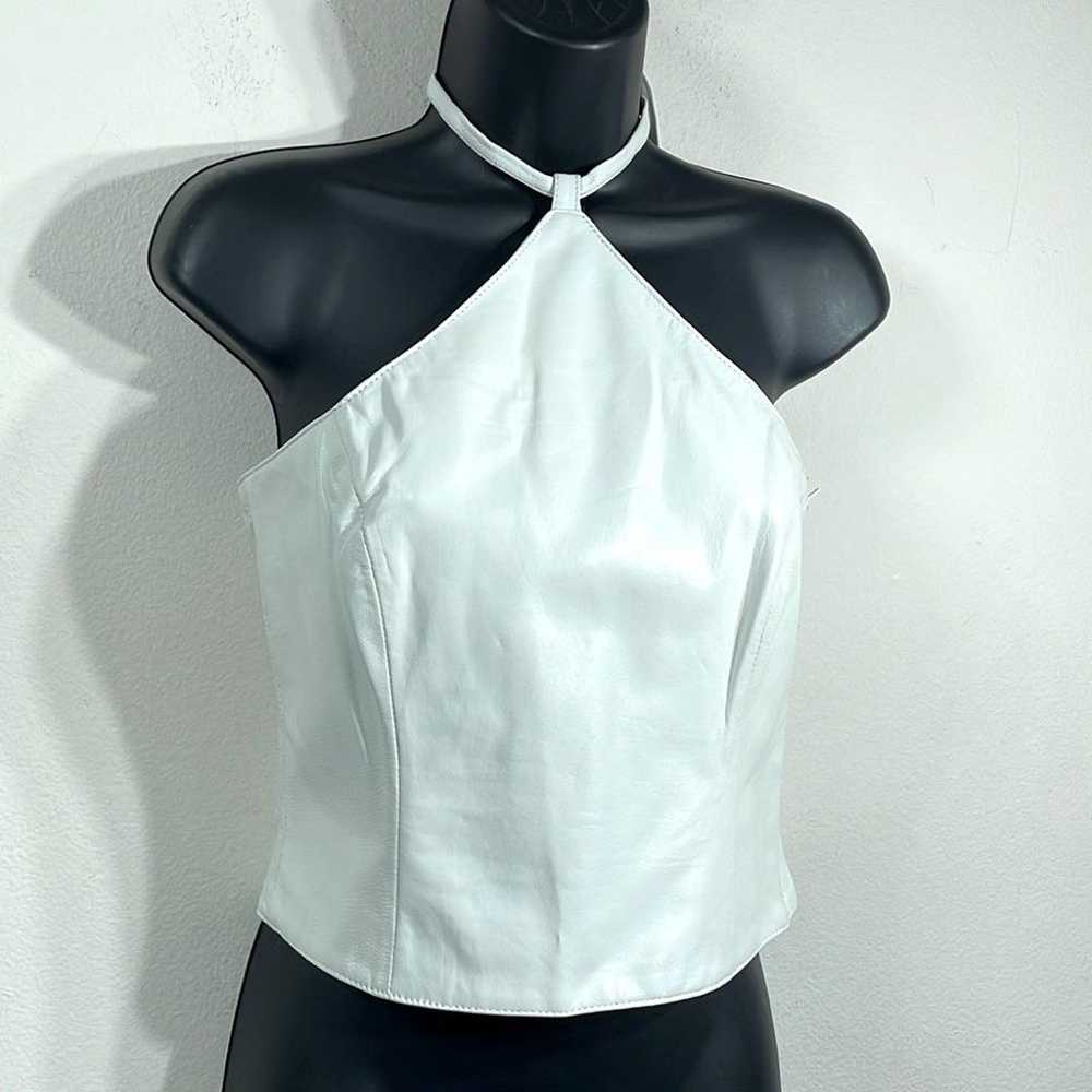 (A3) HUGO BUSCATI VINTAGE 80'S, 100% leather crop… - image 2