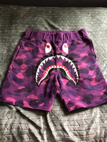 Bape Color Camo Shark Sweat Shorts