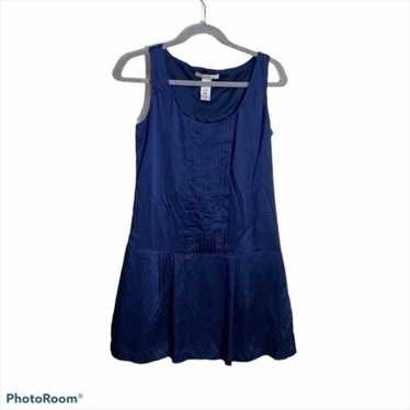 Laundry by design blue sleeveless 100% silk dress 