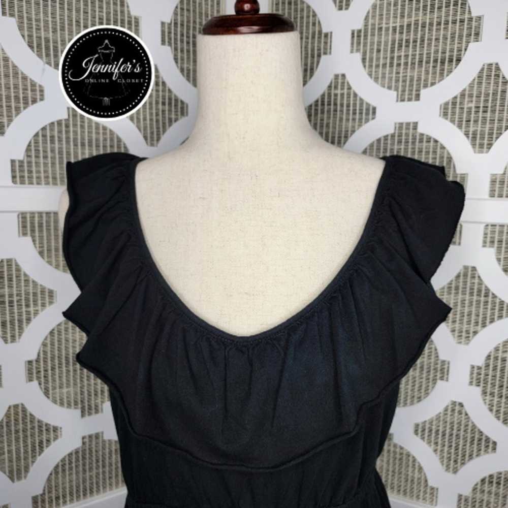 LOFT Women's Black Casual Scoop Ruffle Neckline S… - image 3