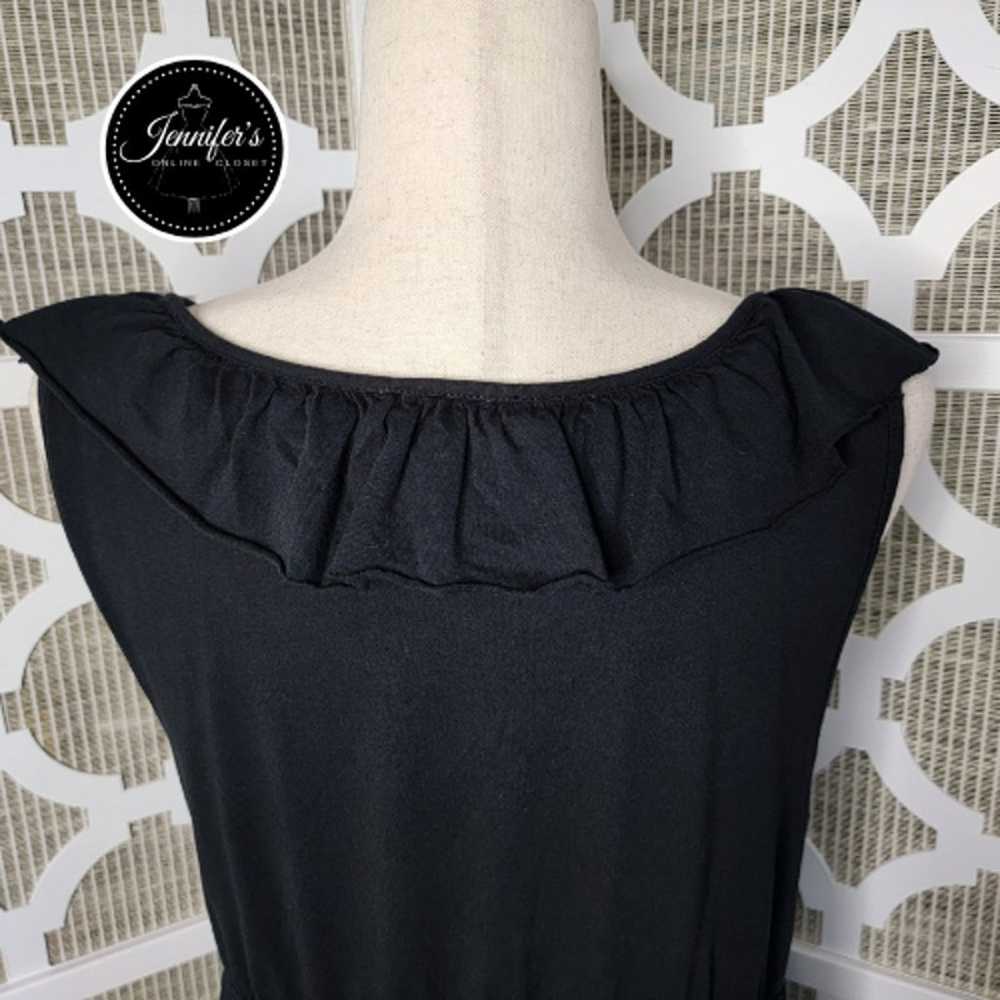 LOFT Women's Black Casual Scoop Ruffle Neckline S… - image 7