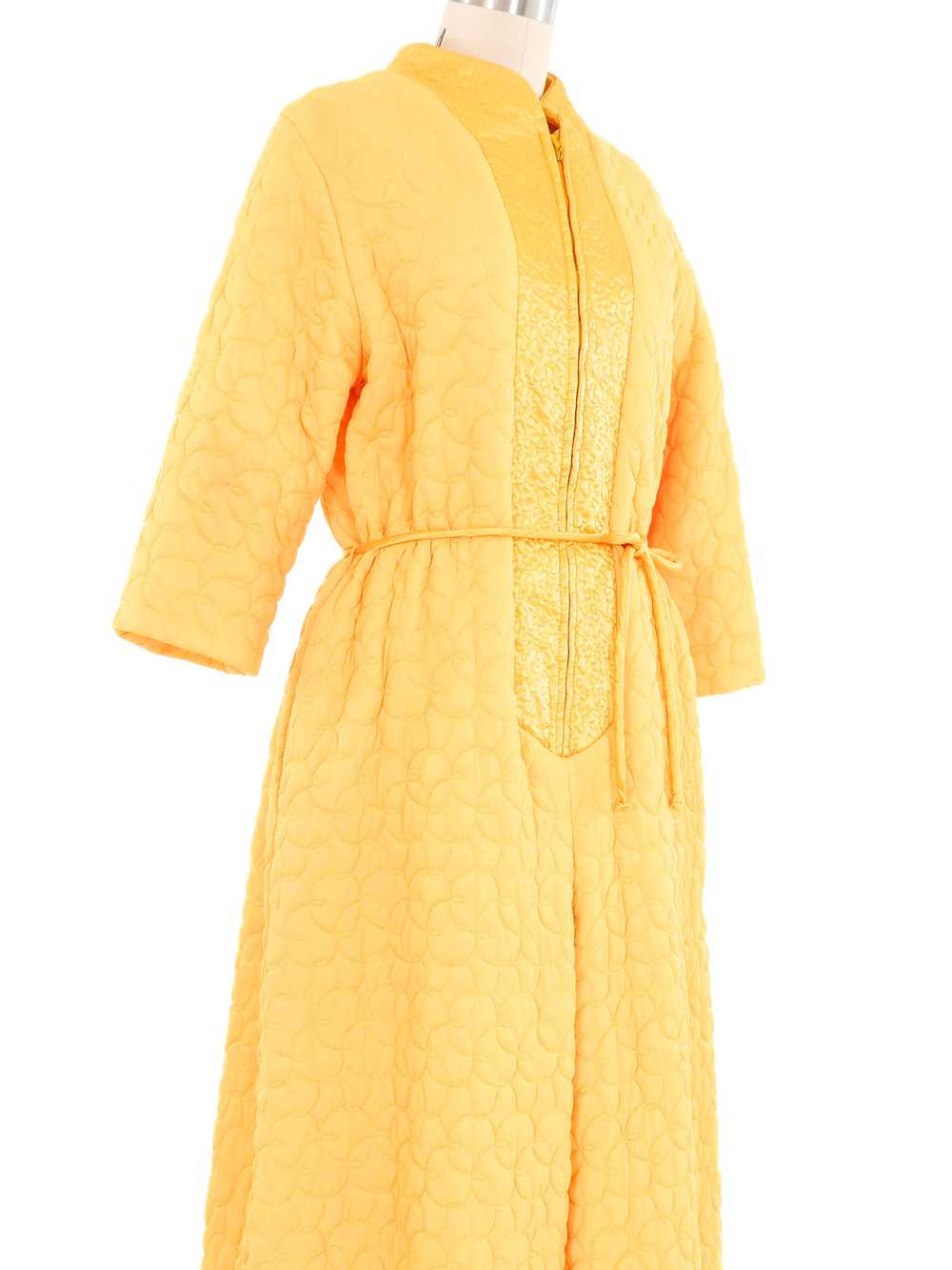 1970s Marigold Quilted Hostess Jumpsuit - image 2