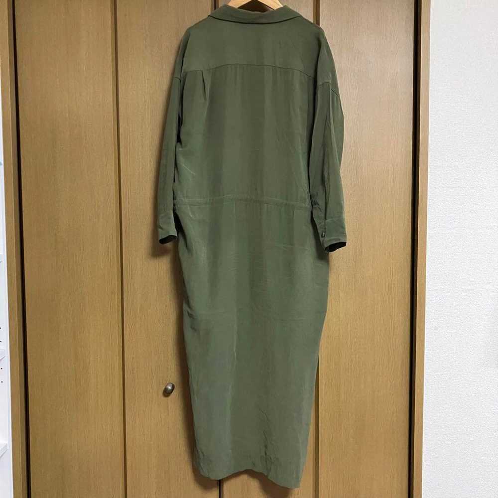 Plage Olive Green Shirt Dress Long Sleeves - image 2