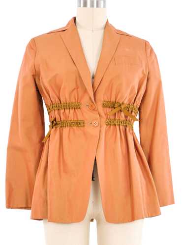 Romeo Gigli Iridescent Ruched Jacket