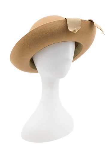 Chanel Tan Wool Bow Hat