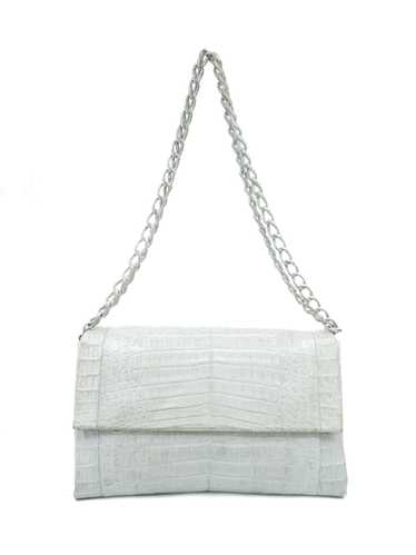 Nancy Gonzalez Grey Crocodile Bag