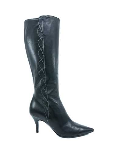 Escada Black Leather Heeled Boots, 38.5