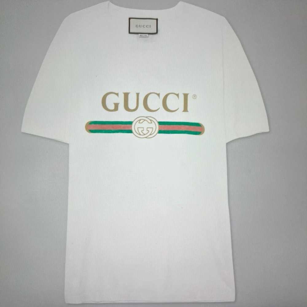 GUCCI oversized printed cotton-jersey T-shirt - image 1